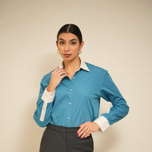 Women blue day wear shirt