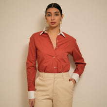 Women red formal shirt