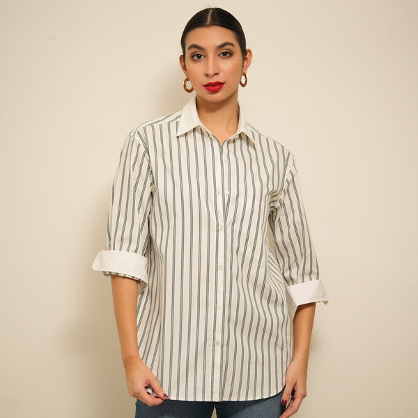 Women office shirt with white collars